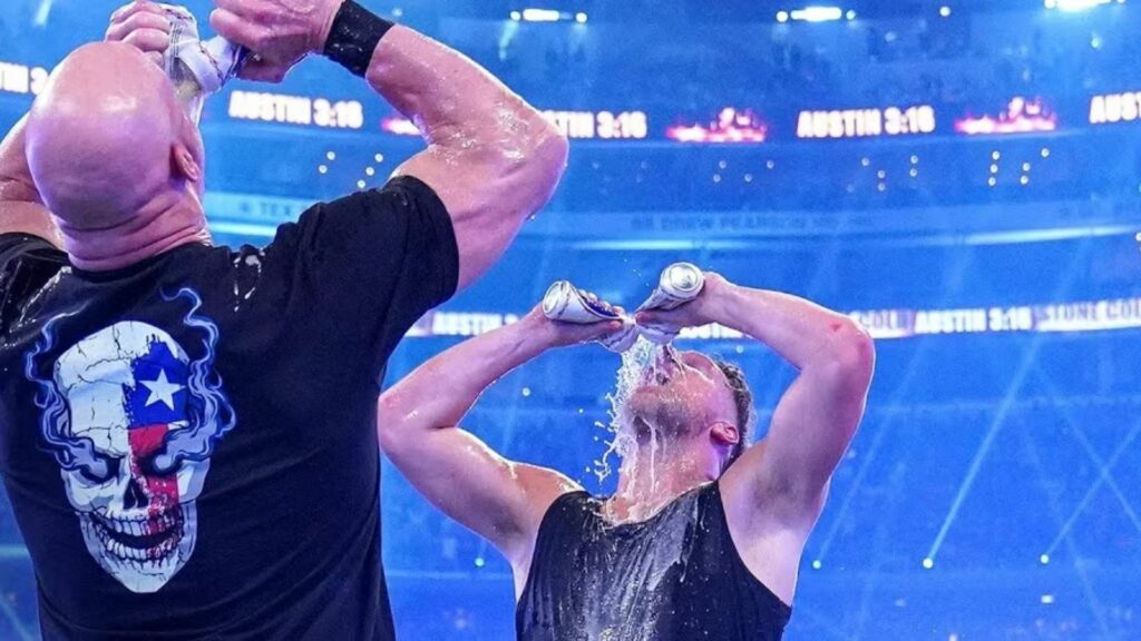 wrestlers drinking the best drink for wrestlers 